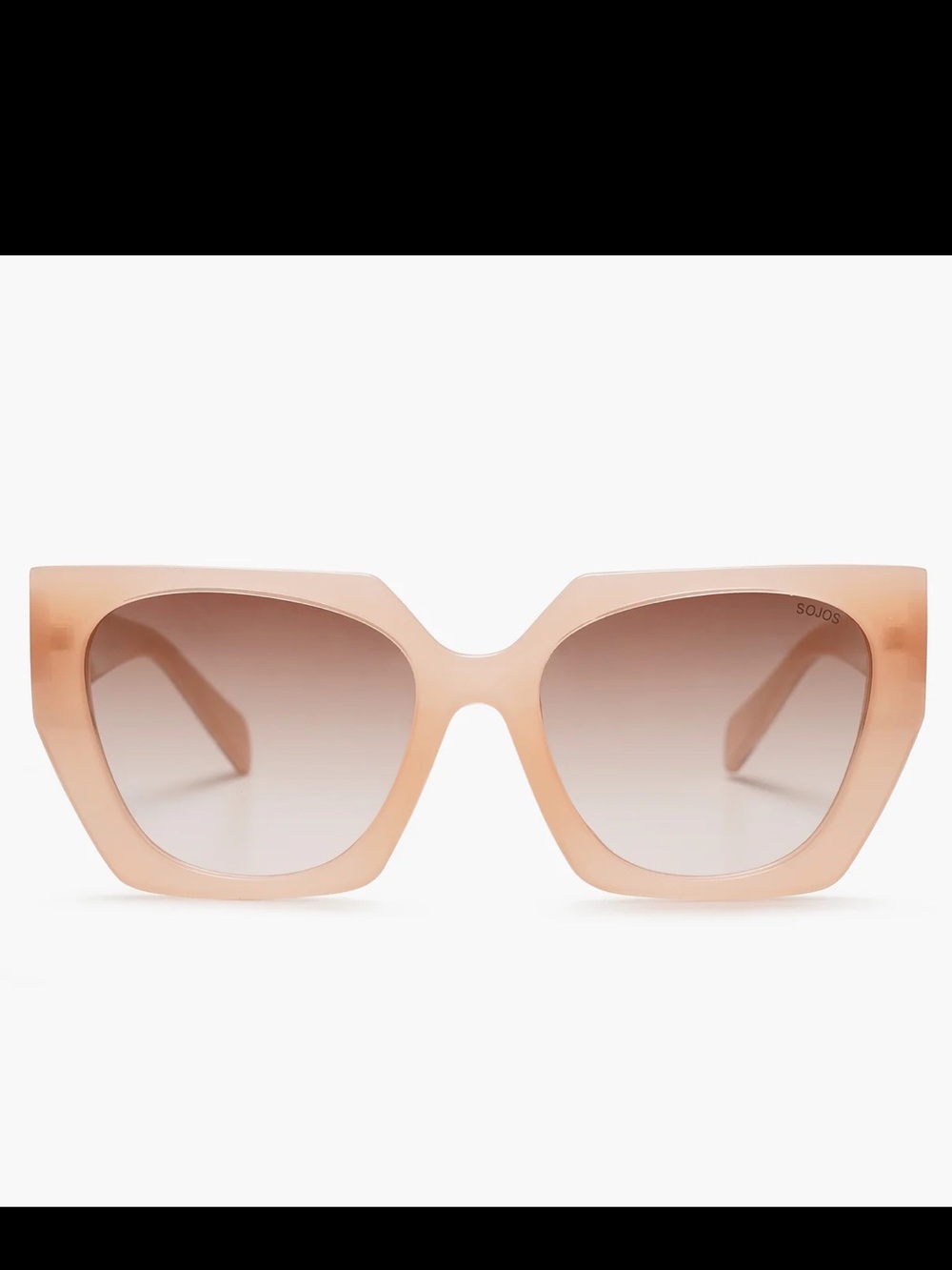 SOJOS Oversized Polarized Square Women's Sunglasses in Peachy Nude